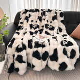 Premium Panda Faux Fur Rabbit Plush Sofa Blanket | Yedwo